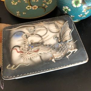 Antique box and ash tray